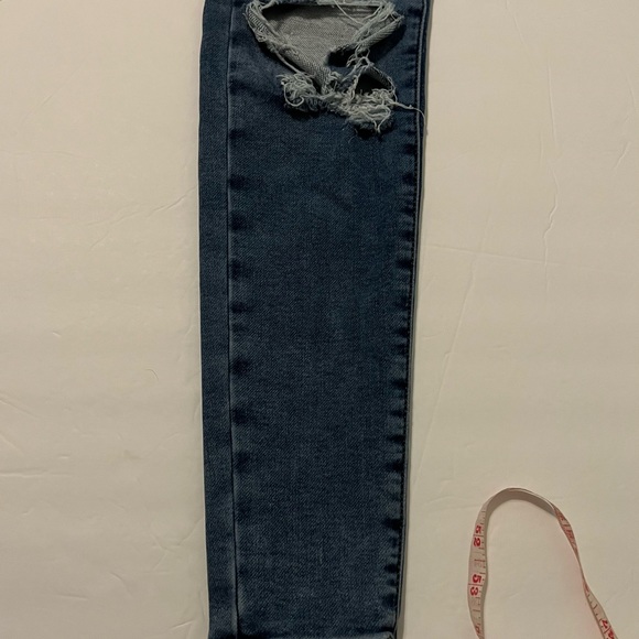 American Eagle Next Level Stretch Distressed Jeans Size 0 Blue Denim Women - Picture 5 of 12